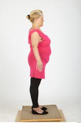 Whole Body Woman Casual Overweight Studio photo references